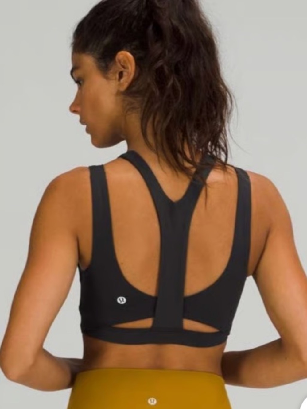 Lululemon High Neck Y-Back Train Bra Black Size 6